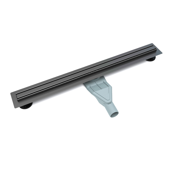 Gunmetal Grey Slim Linear Drain Architectural Installation