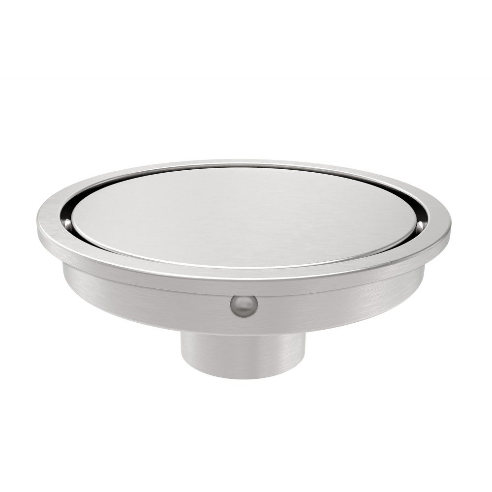 O Series Round Shower Drain Brushed Stainless Steel
